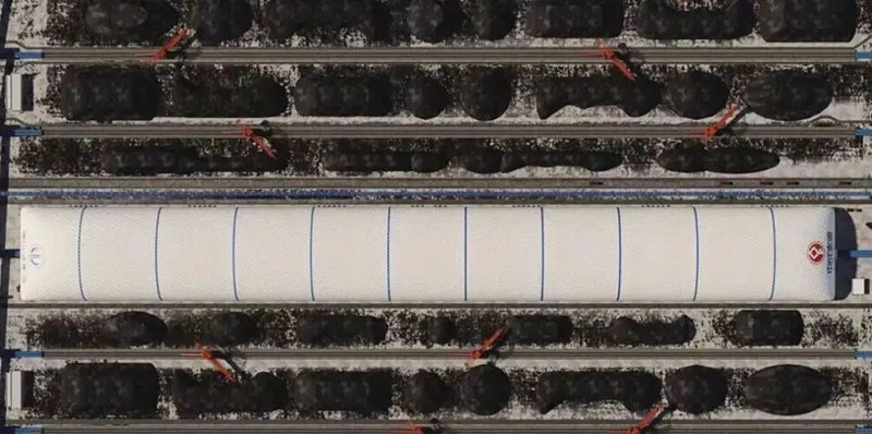 1130米，這個充氣膜有些長