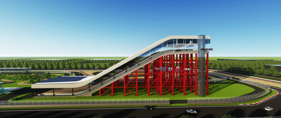 馭風逐沙，織就賽道美學——比亞迪紹興嵊州賽車場干拔沙坡觀景平臺鋼膜結構