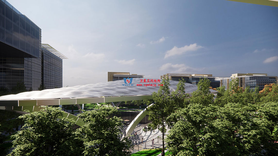 ETFE氣枕膜與雙曲面空間網(wǎng)殼結(jié)構(gòu)結(jié)合是什么樣？一起來一睹真容